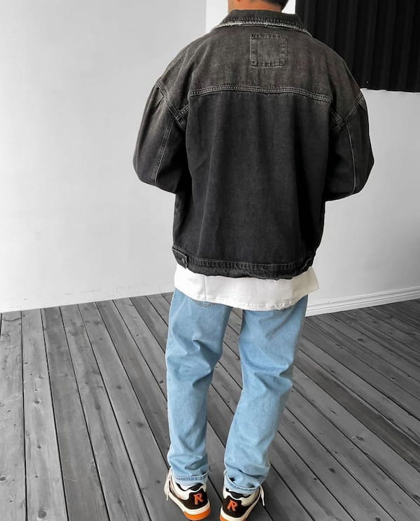 عکس-کت مردانه جین تک رنگ