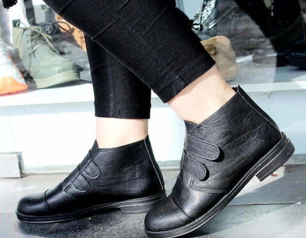 عکس-کفش زنانه چرم صنعتی مشکی