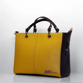 کیف زنانه چرم زرد