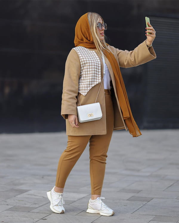عکس-پالتو زنانه پشمی تک رنگ