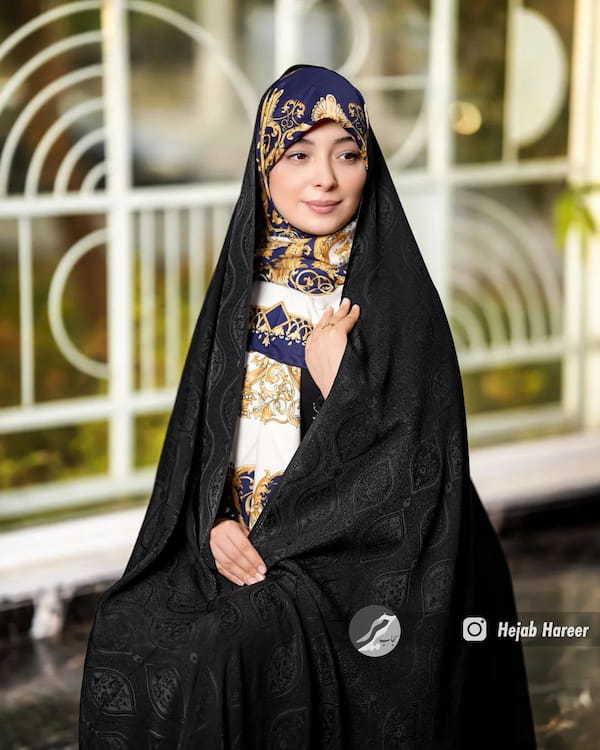 عکس-چادر زنانه حریر مشکی