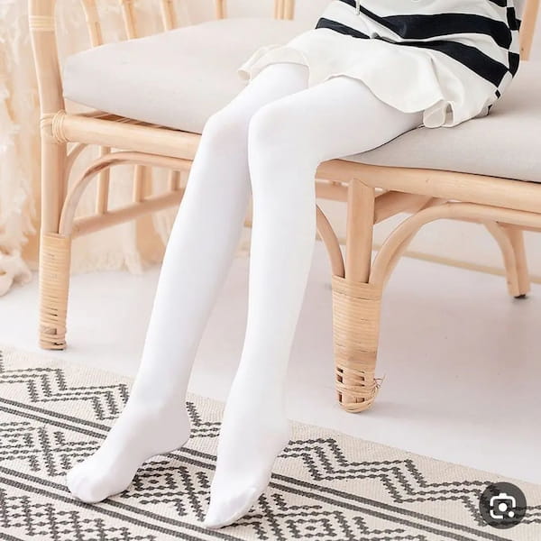 عکس-جوراب شلواری پاییزه دخترانه سفید