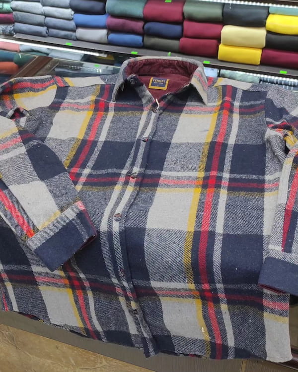 عکس-پیراهن چهارخونه مردانه پشمی