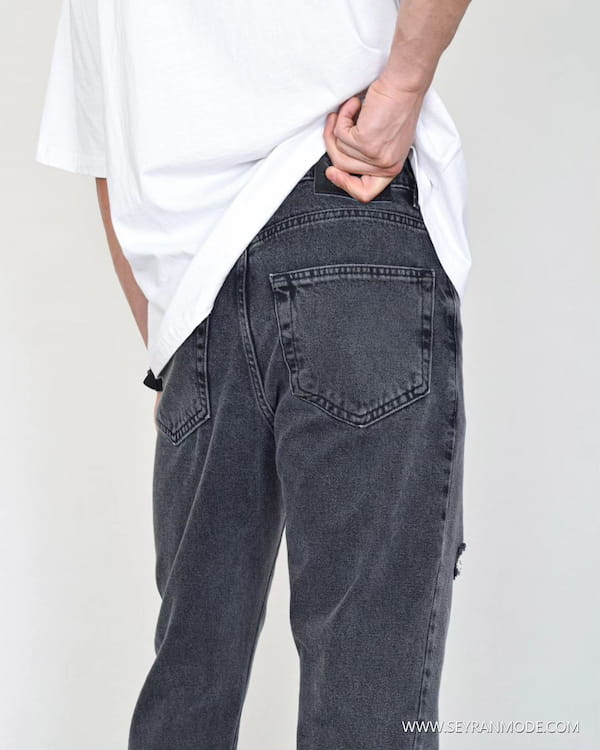عکس-شلوار جین مردانه پیک تک رنگ