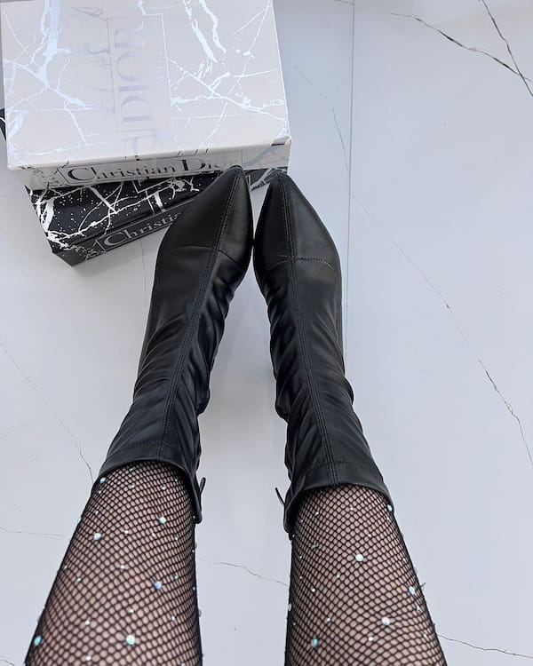عکس-بوت جورابی چرم زنانه پیشتاز