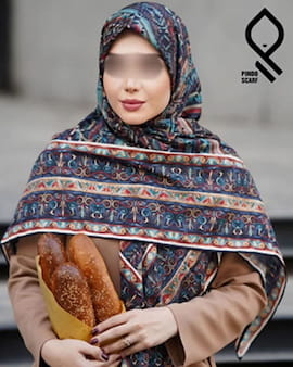 روسری پاییزه زنانه نخ ژاکارد