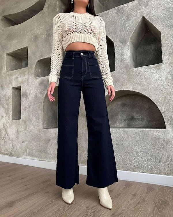 عکس-شلوار جین زنانه زارا تک رنگ