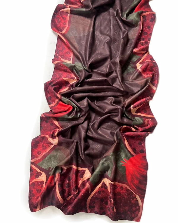 عکس-شال پاییزه موهر زنانه کالکشن تک رنگ