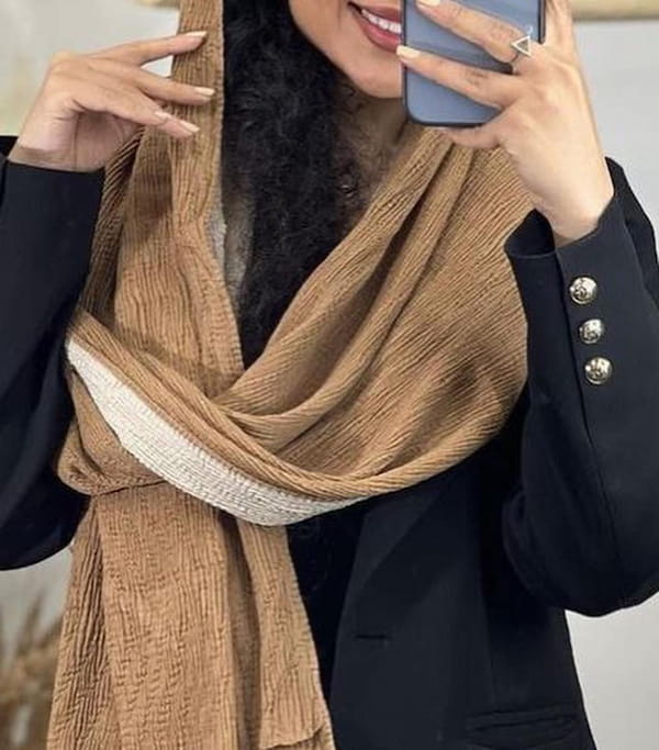 عکس-روسری پاییزه لینن زنانه کالکشن