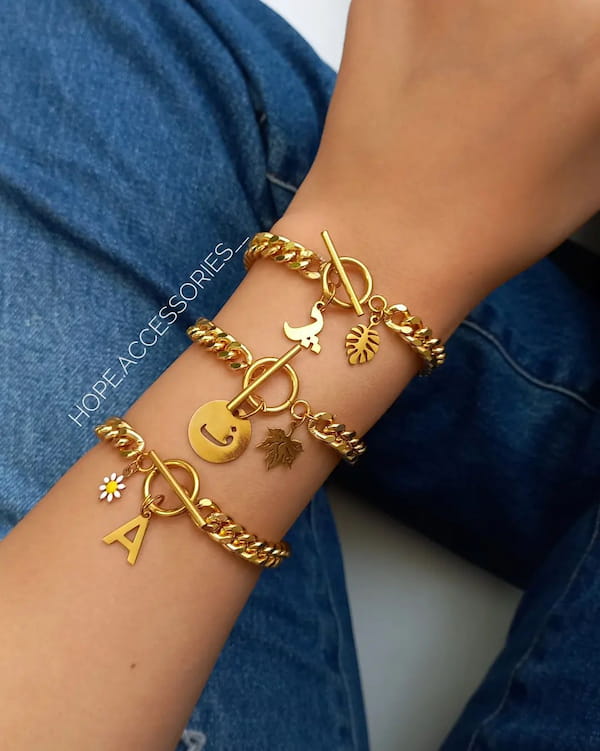 عکس-دستبند زنانه طلایی