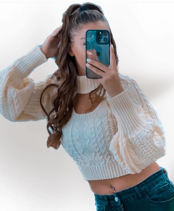 عکس-تاپ زنانه بافت تک رنگ