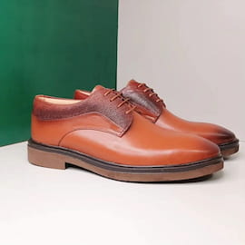 کفش رسمی مجلسی مردانه چرم تک رنگ