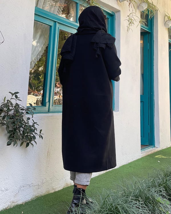 عکس-پالتو استردار چرم مصنوعی زنانه بلند