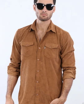 پیراهن آستین بلند مخمل مردانه بلند