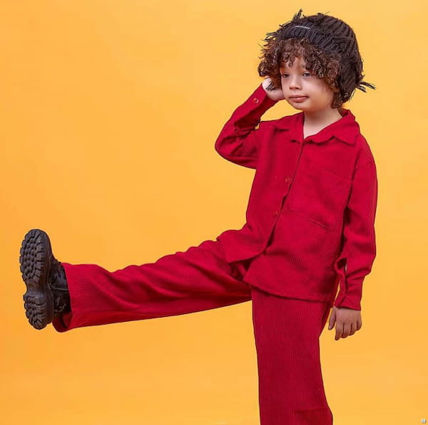عکس-ست پوشاک پاییزه مخمل کبریتی پسرانه ست