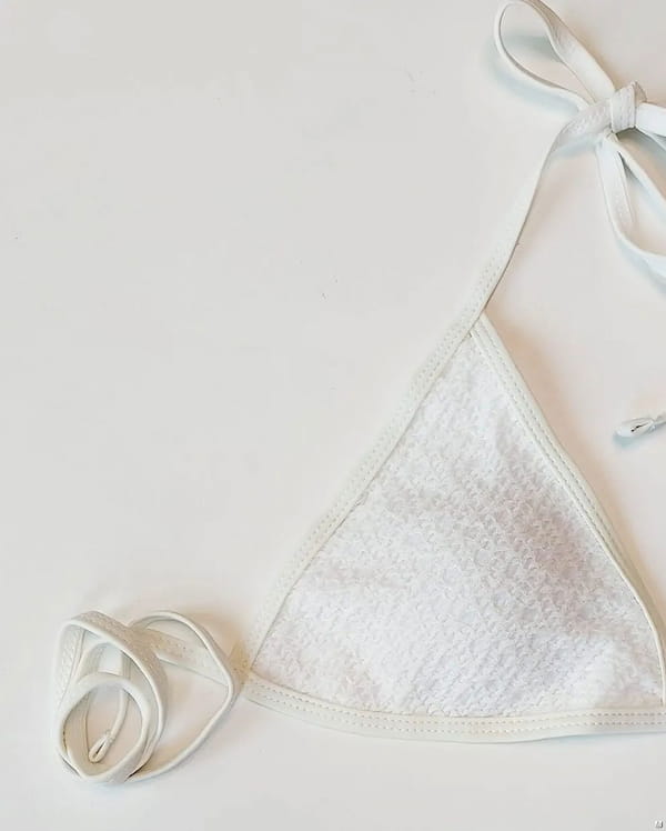 عکس-لباس شنا زنانه پنبه شین سفید