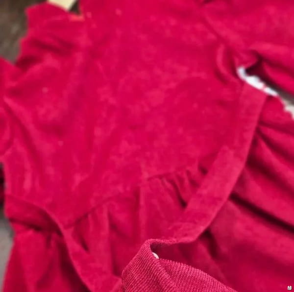 عکس-سارافون زنانه مخمل کبریتی تک رنگ