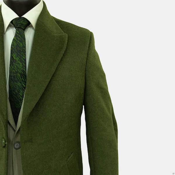 عکس-پالتو مردانه پشمی سبز