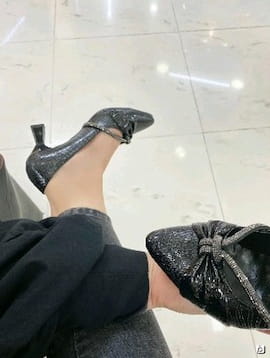 کفش زنانه مجلسی بلند مشکی