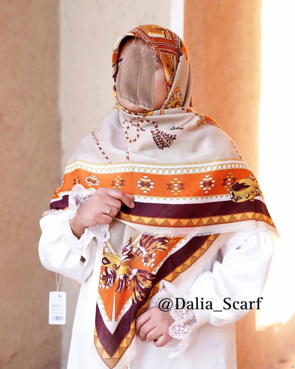 عکس-روسری زنانه نخ پنبه پیک
