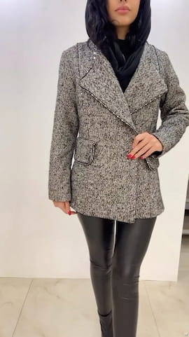 کت استردار پشمی زنانه بلند