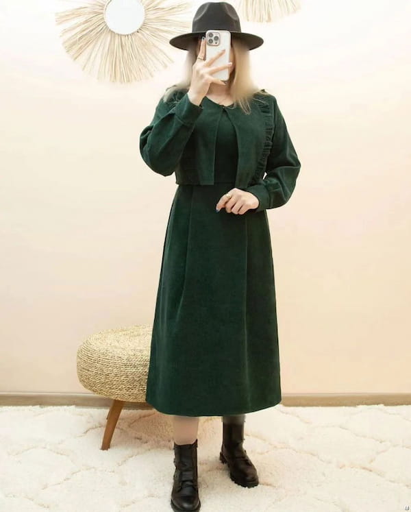 عکس-کت زنانه مخمل کبریتی
