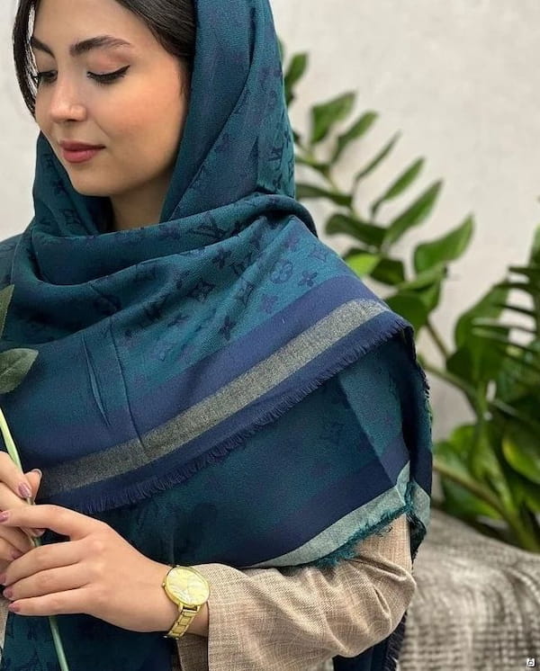 عکس-روسری پاییزه کشمیر زنانه الماس