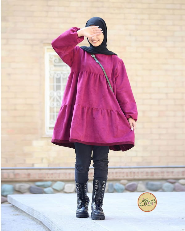 عکس-پیراهن پاییزه جیر دخترانه روژان