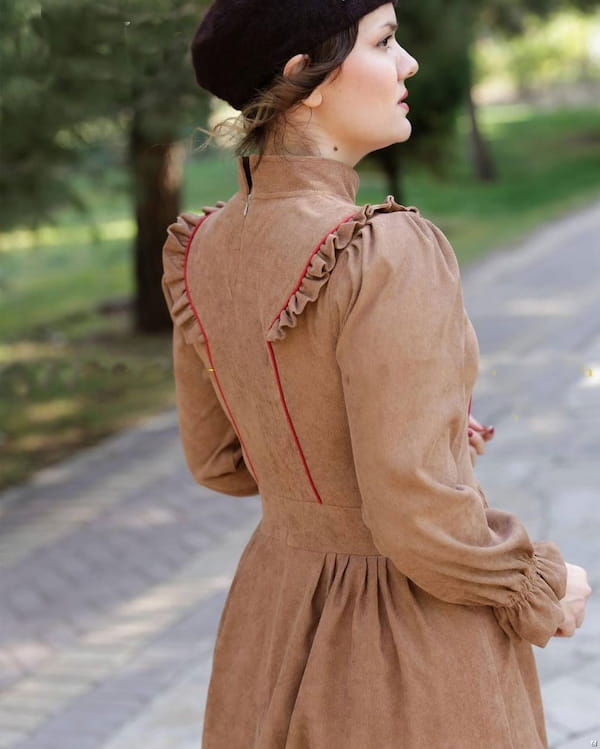 عکس-پیراهن زنانه مخمل کبریتی