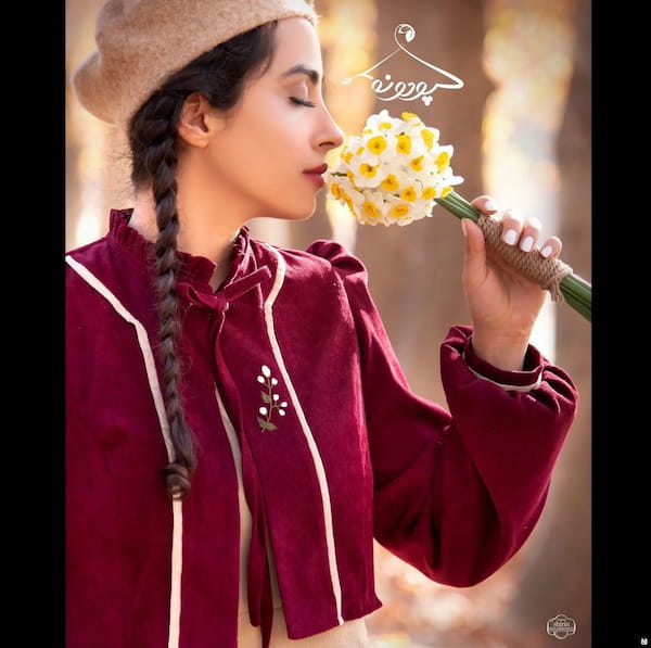 عکس-کت گلدوزی مخمل کبریتی دخترانه بلند
