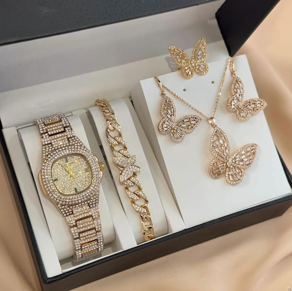 عکس-دستبند زنانه ست طلایی