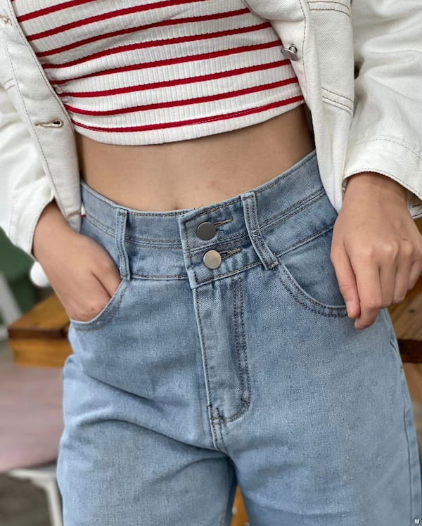 عکس-شلوار جین زنانه 90 تک رنگ