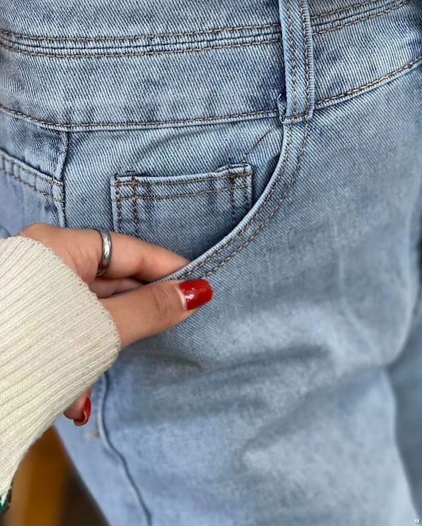 عکس-شلوار جین زنانه 90 تک رنگ