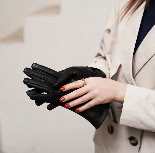 عکس-دستکش زنانه چرم طبیعی