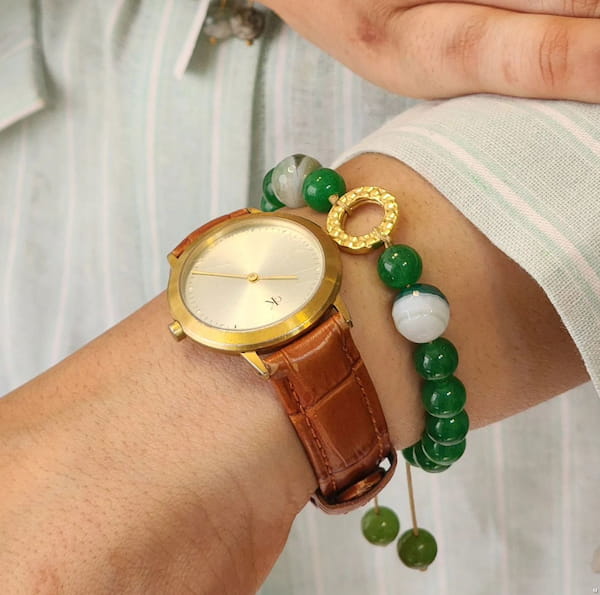 عکس-دستبند زنانه عقیق سبز