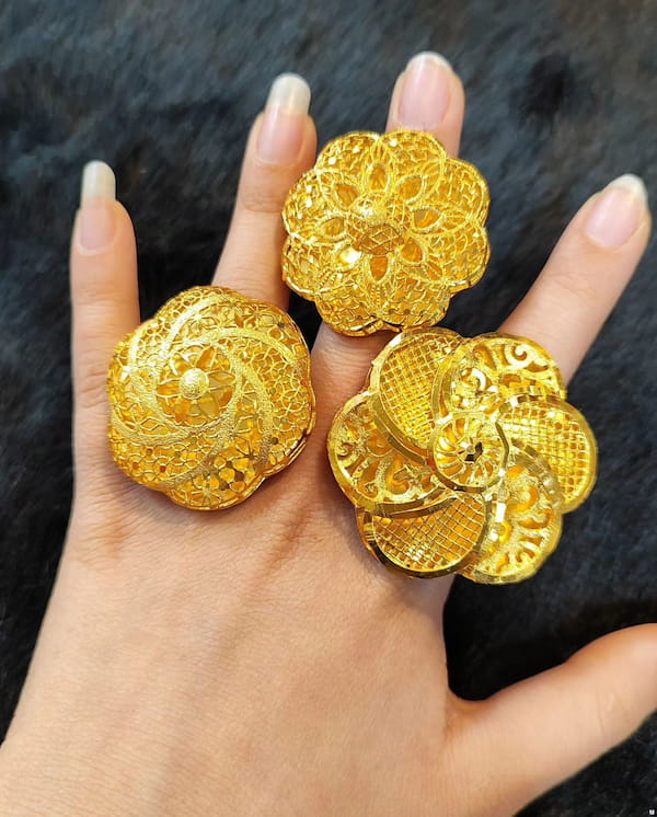 عکس-انگشتر زنانه آبکاری طلا