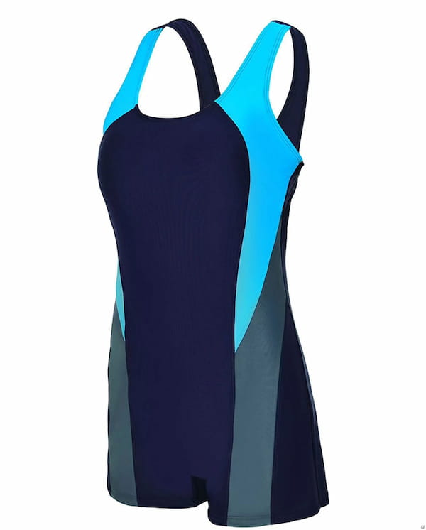 عکس-لباس شنا زنانه پلی استر تک رنگ