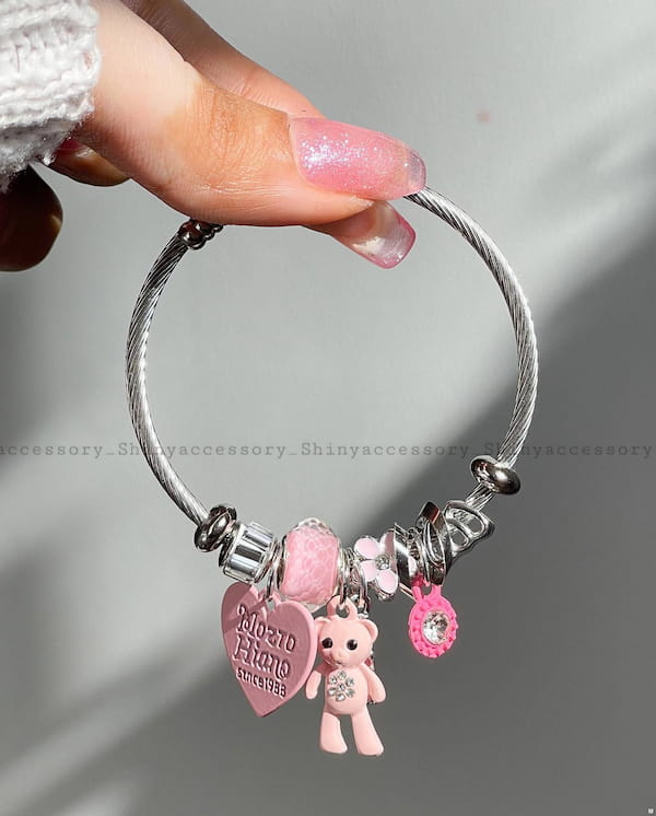 عکس-دستبند زنانه نقره نقره ای