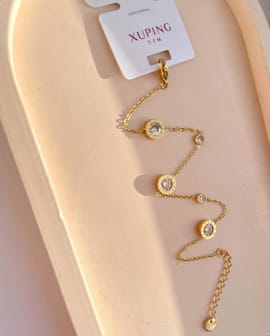 دستبند زنانه روکش طلا سواروسکی