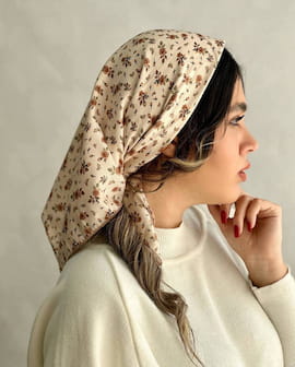مینی اسکارف زنانه کشمیر تک رنگ