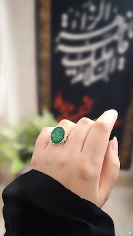 انگشتر زنانه عقیق سبز