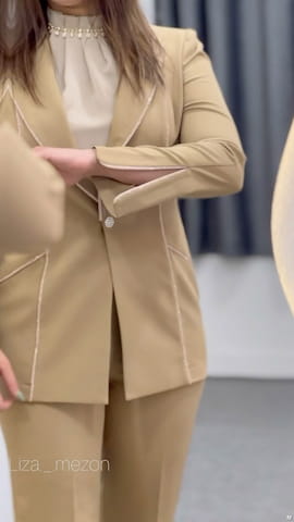 کت زنانه کرپ تک رنگ