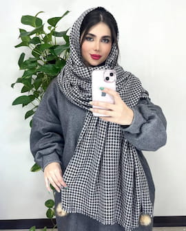 شال زنانه تک رنگ