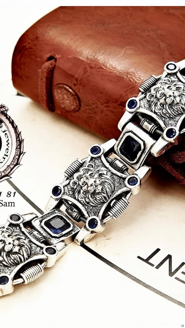 عکس-دستبند مردانه نقره