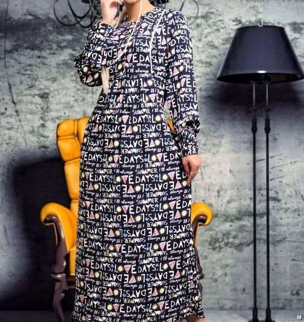 عکس-پیراهن آستین بلند زنانه گیپور