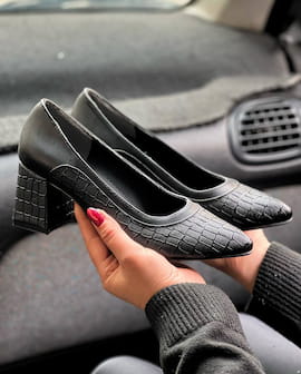 کفش کفش پاشنه دار مجلسی زنانه تک رنگ