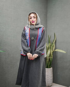 پیراهن زنانه طوسی