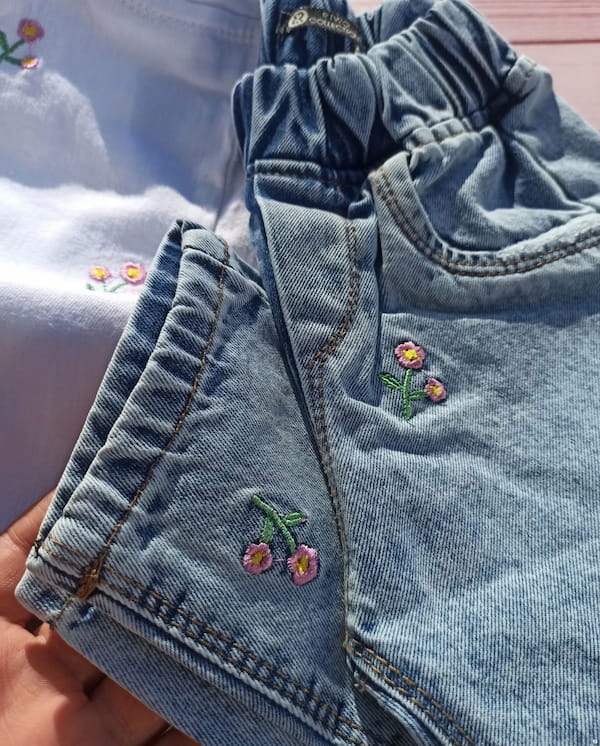 عکس-شلوار جین بچگانه گلگلی