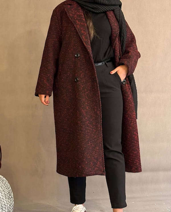 عکس-پالتو استردار پشمی زنانه شنل