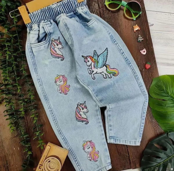 عکس-شلوار جین بچگانه یونیکورن
